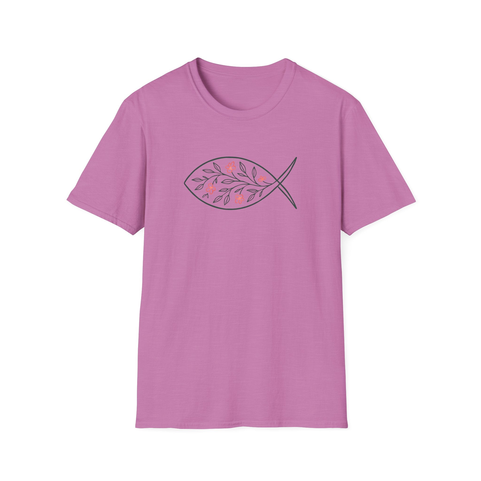 Floral Leaf Fish T-Shirt