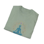 Blue Meditating Woman T-Shirt