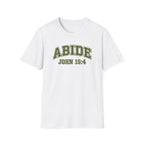 Abide John 15:4 Green Text T-Shirt
