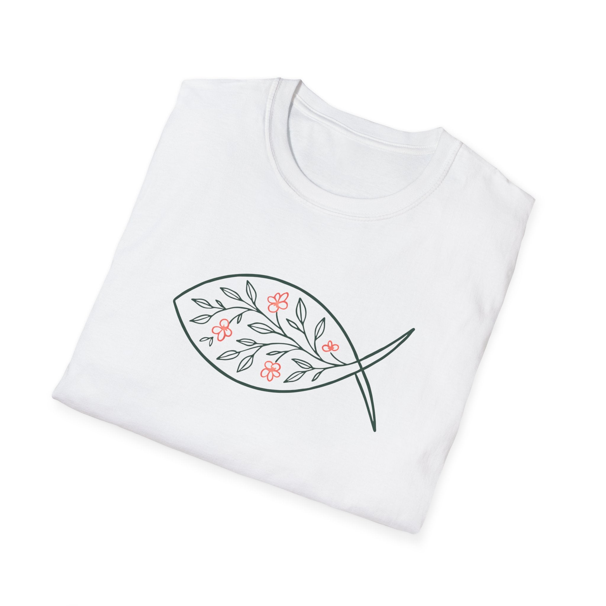 Floral Leaf Fish T-Shirt