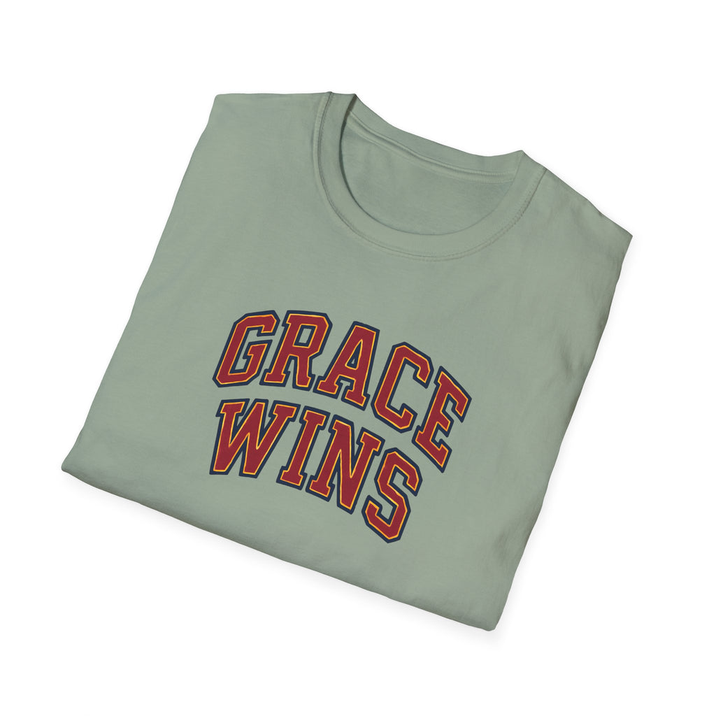 Grace Wins Bold Text T-Shirt