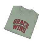 Grace Wins Bold Text T-Shirt