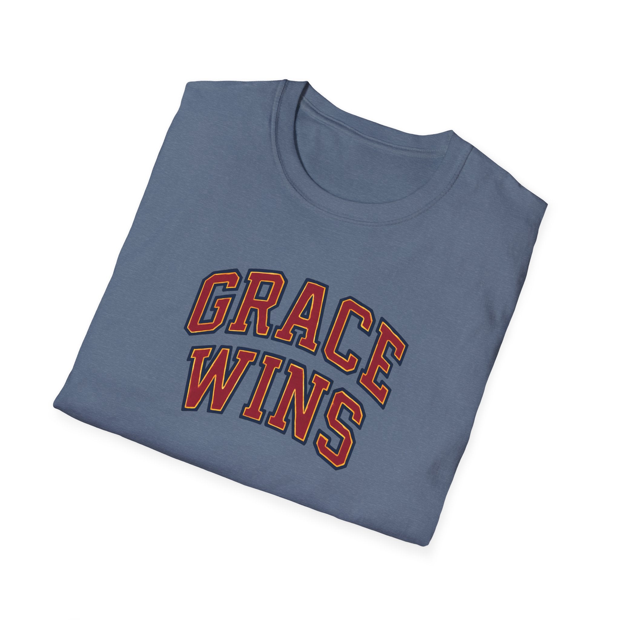 Grace Wins Bold Text T-Shirt