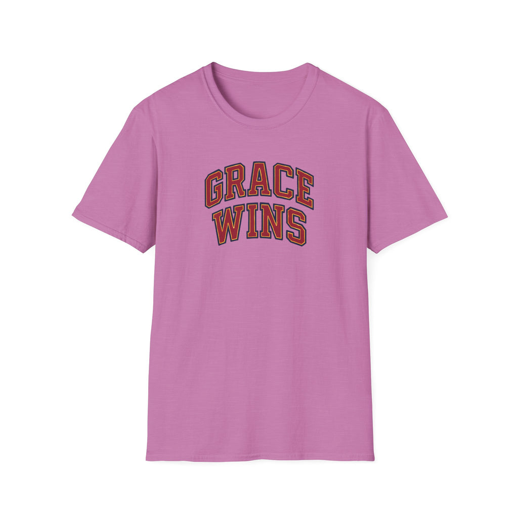 Grace Wins Bold Text T-Shirt