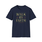 Walk By Faith Flower Pattern T-Shirt