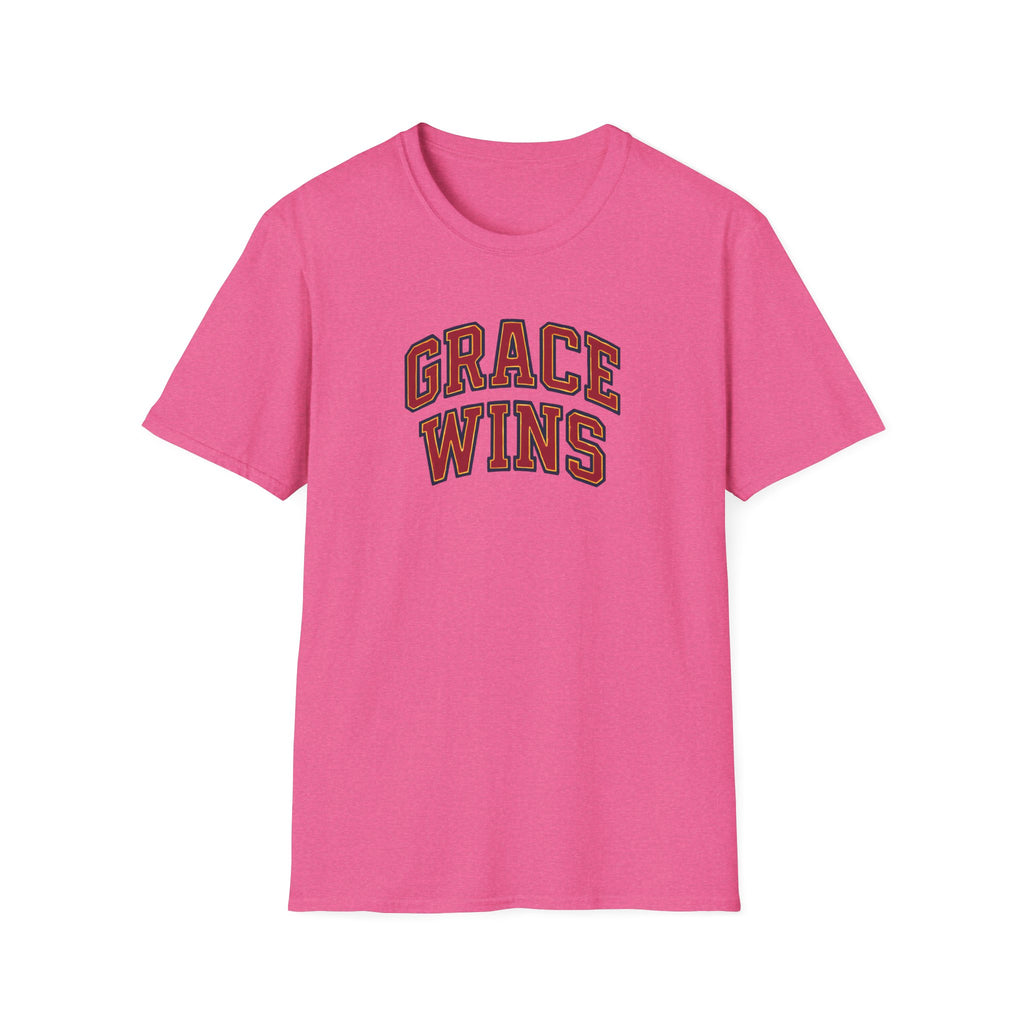 Grace Wins Bold Text T-Shirt