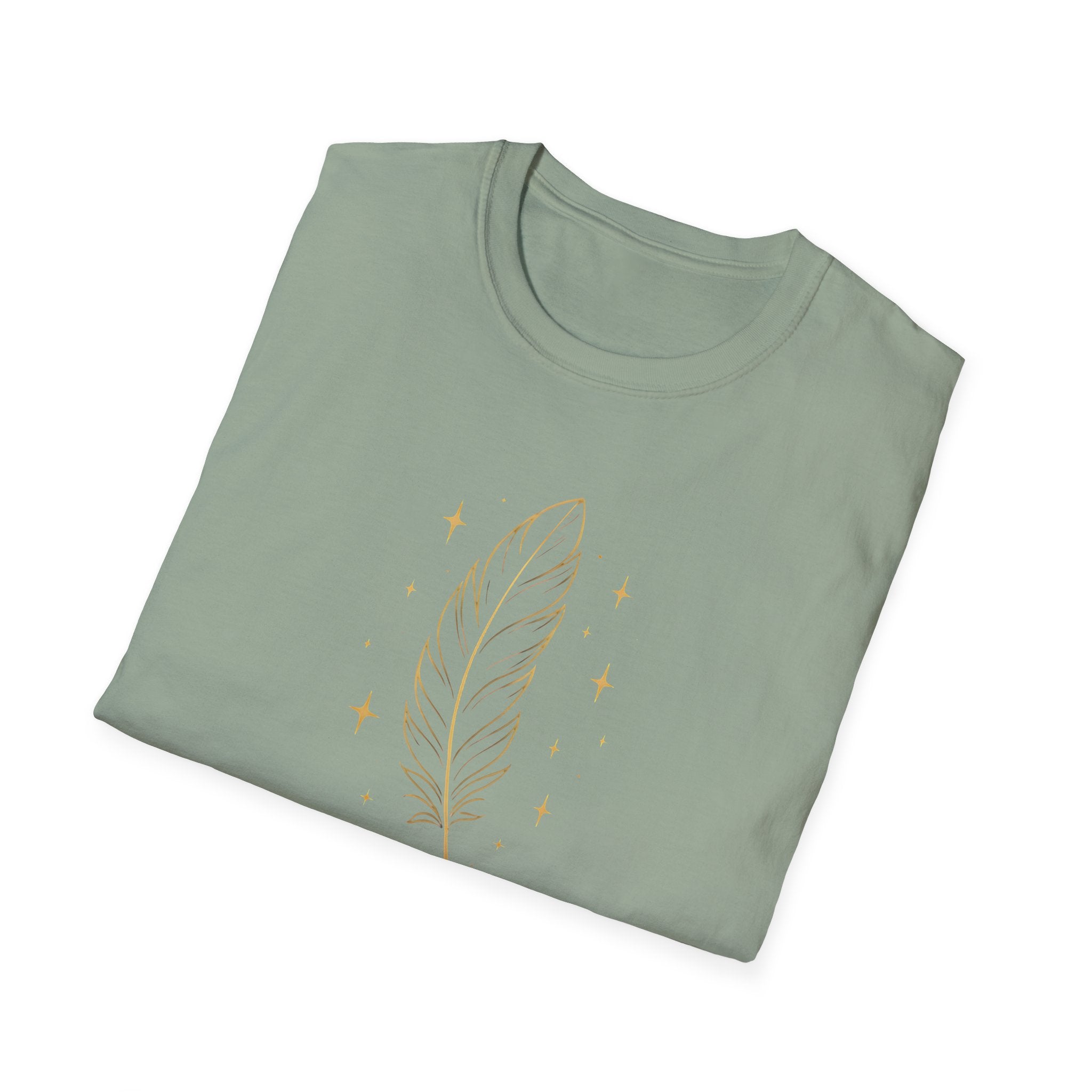 Shimmering Golden Feather T-Shirt