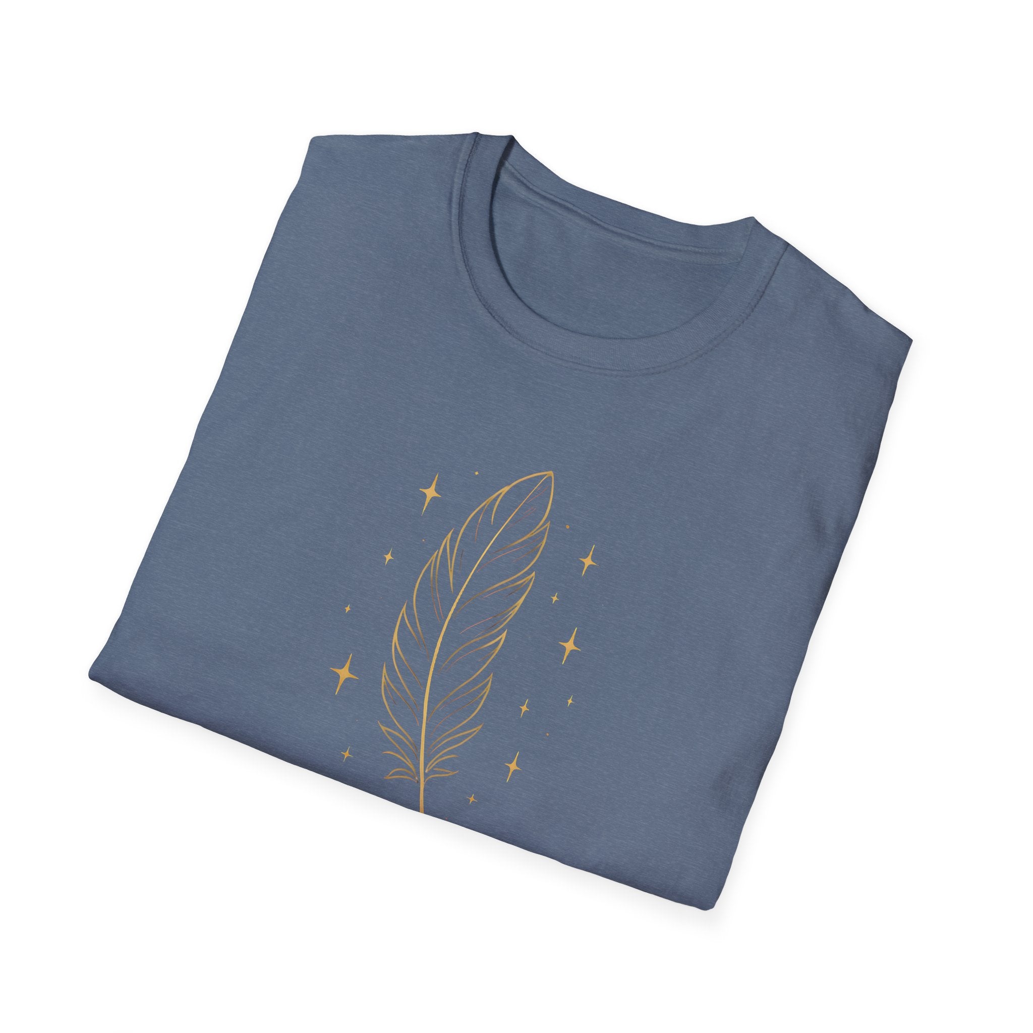 Shimmering Golden Feather T-Shirt