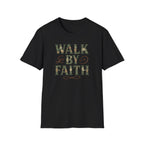 Walk By Faith Flower Pattern T-Shirt