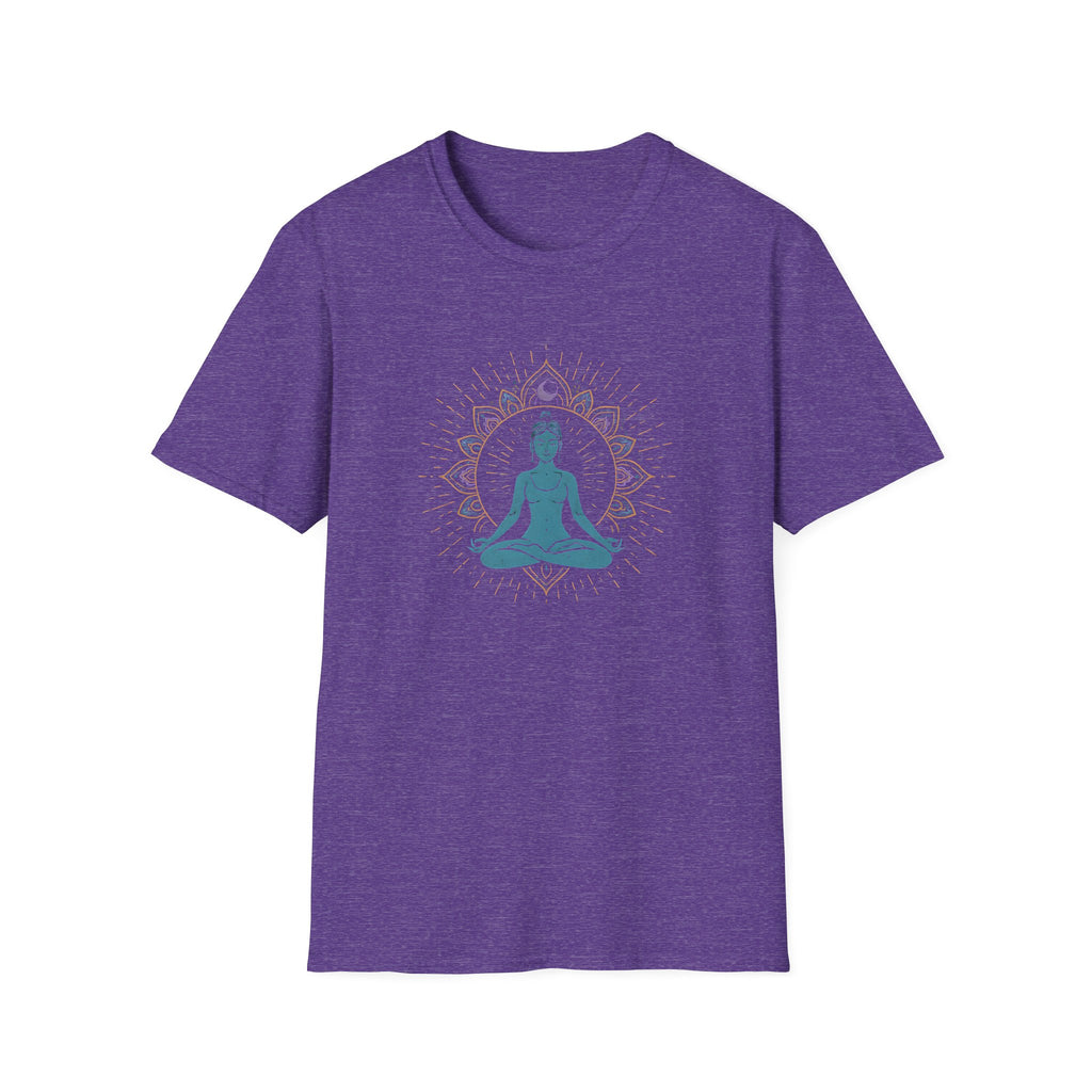 Blue Meditating Woman T-Shirt