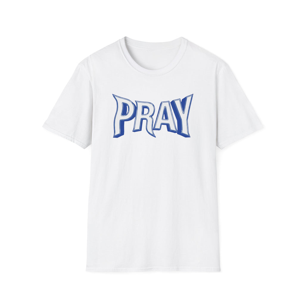 Pray Blue Text T-Shirt
