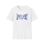 Pray Blue Text T-Shirt
