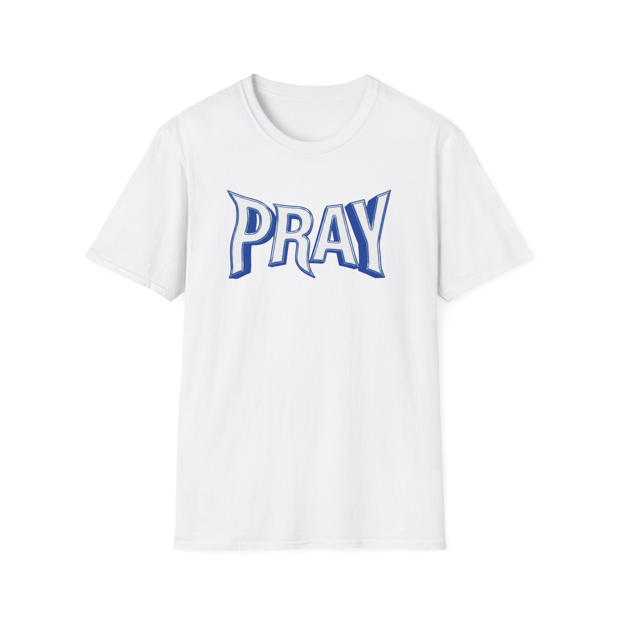 Pray Blue Text T-Shirt