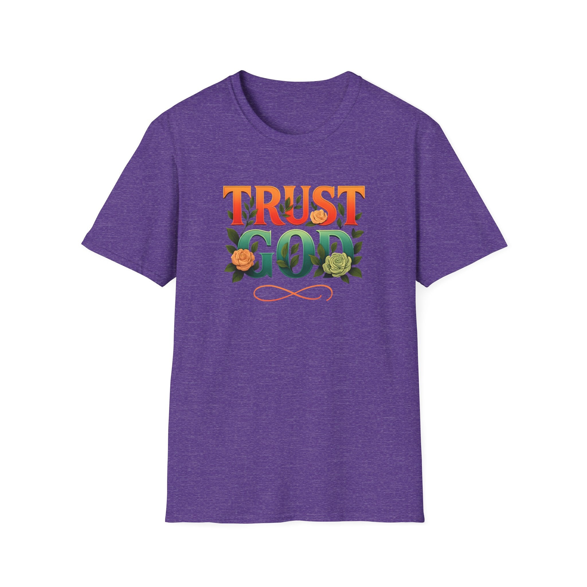 Trust God Floral Design T-Shirt