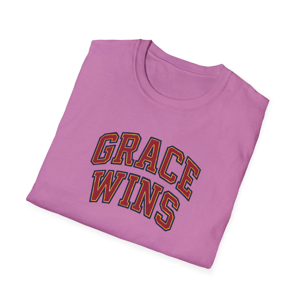 Grace Wins Bold Text T-Shirt