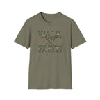 Walk By Faith Flower Pattern T-Shirt