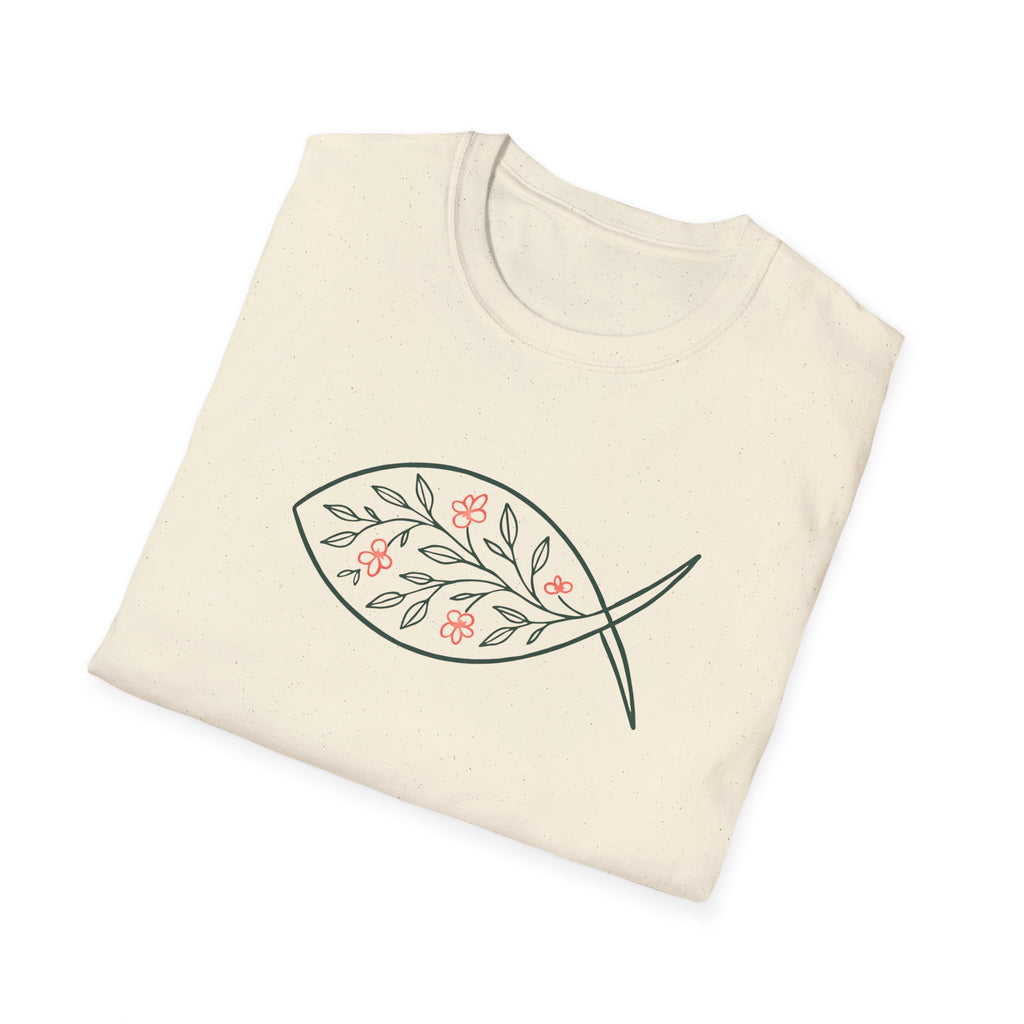 Floral Leaf Fish T-Shirt