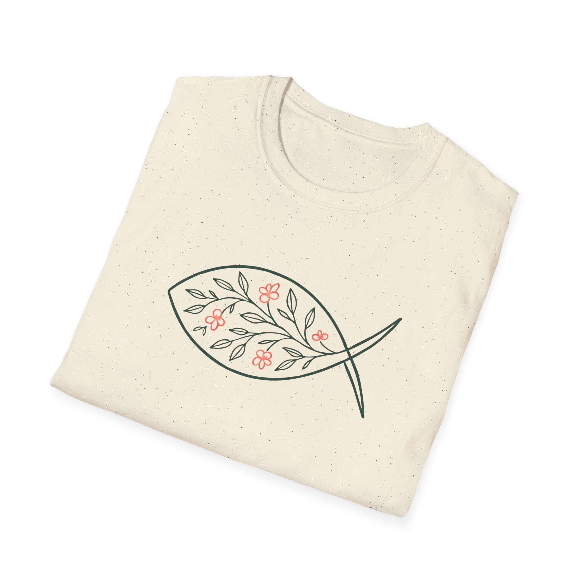 Floral Leaf Fish T-Shirt