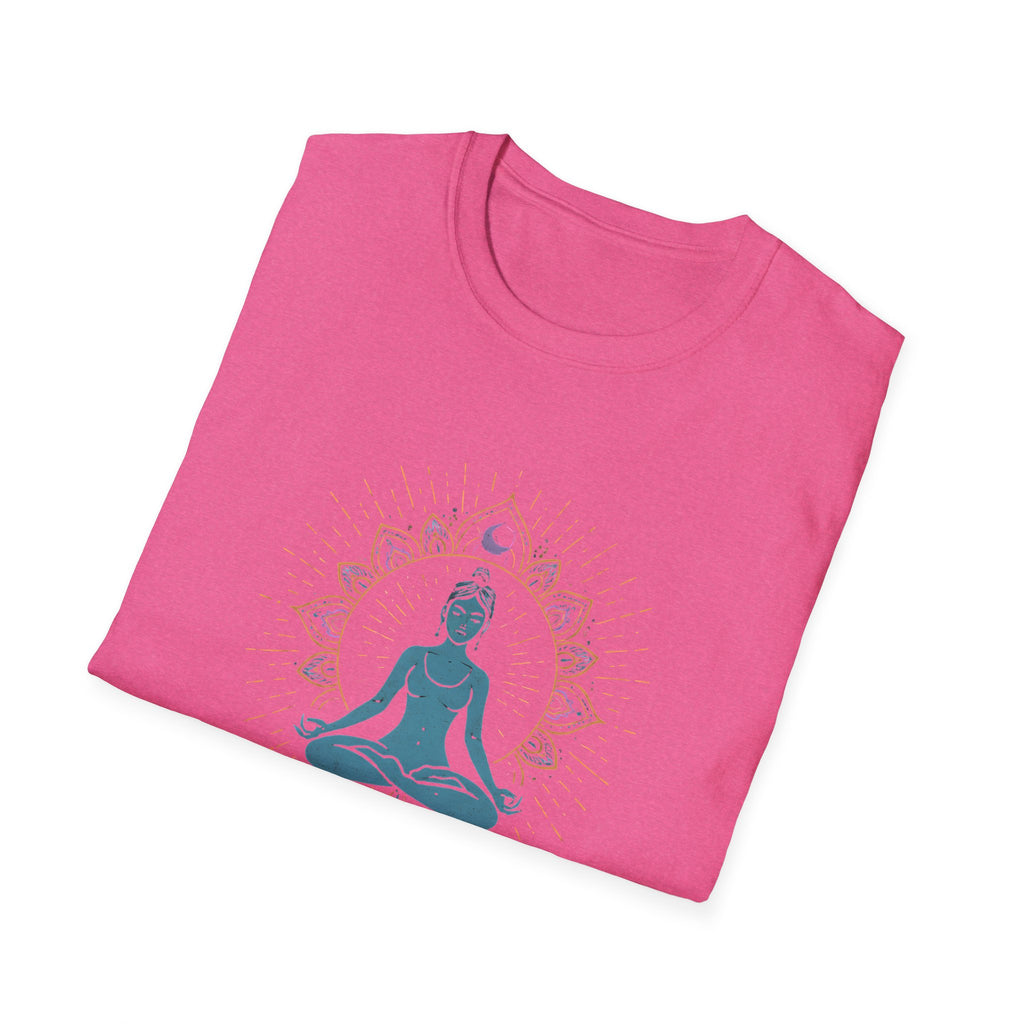 Blue Meditating Woman T-Shirt