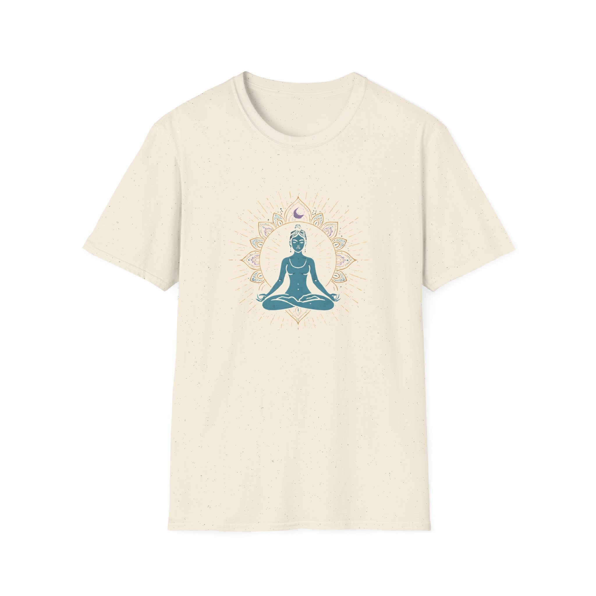 Blue Meditating Woman T-Shirt