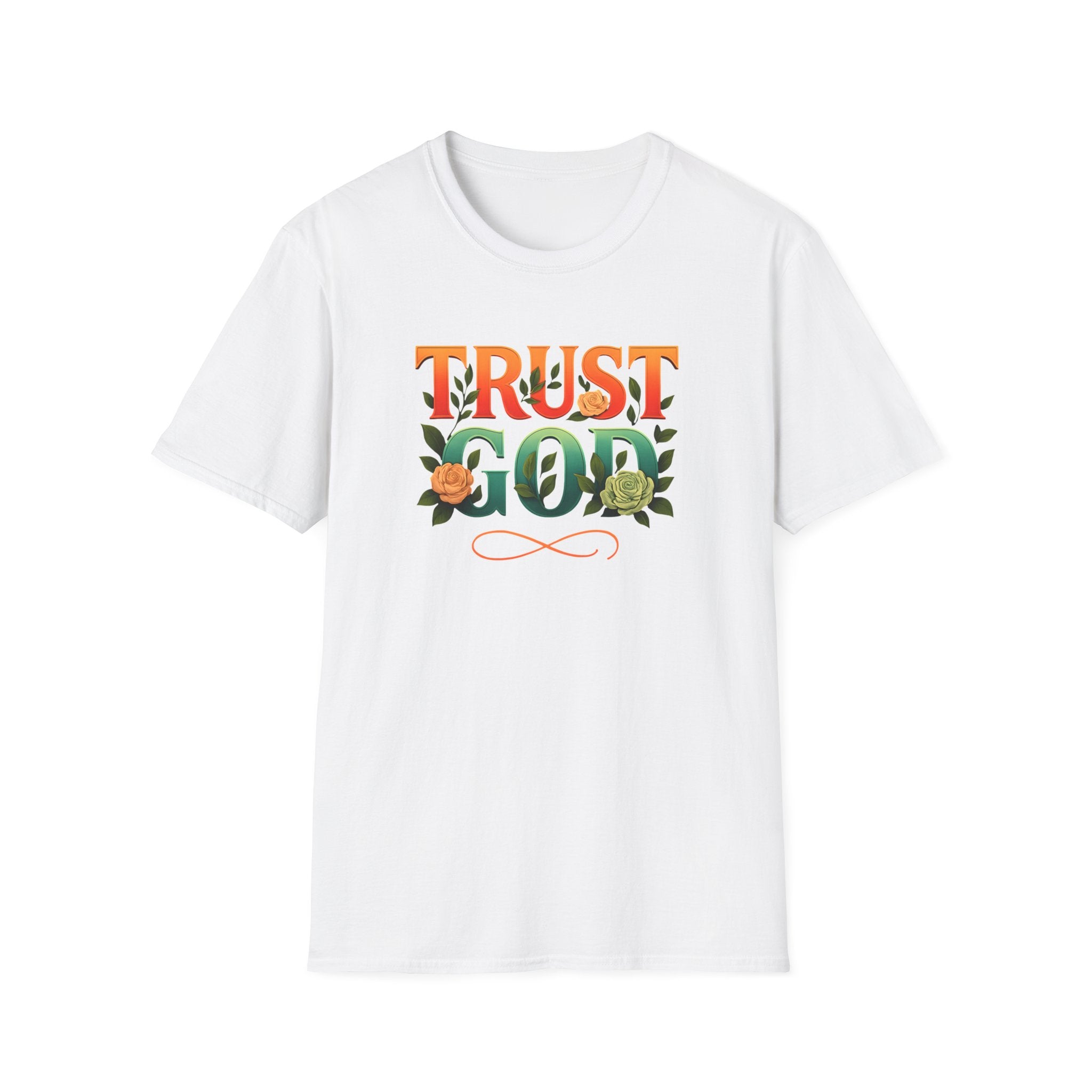 Trust God Floral Design T-Shirt