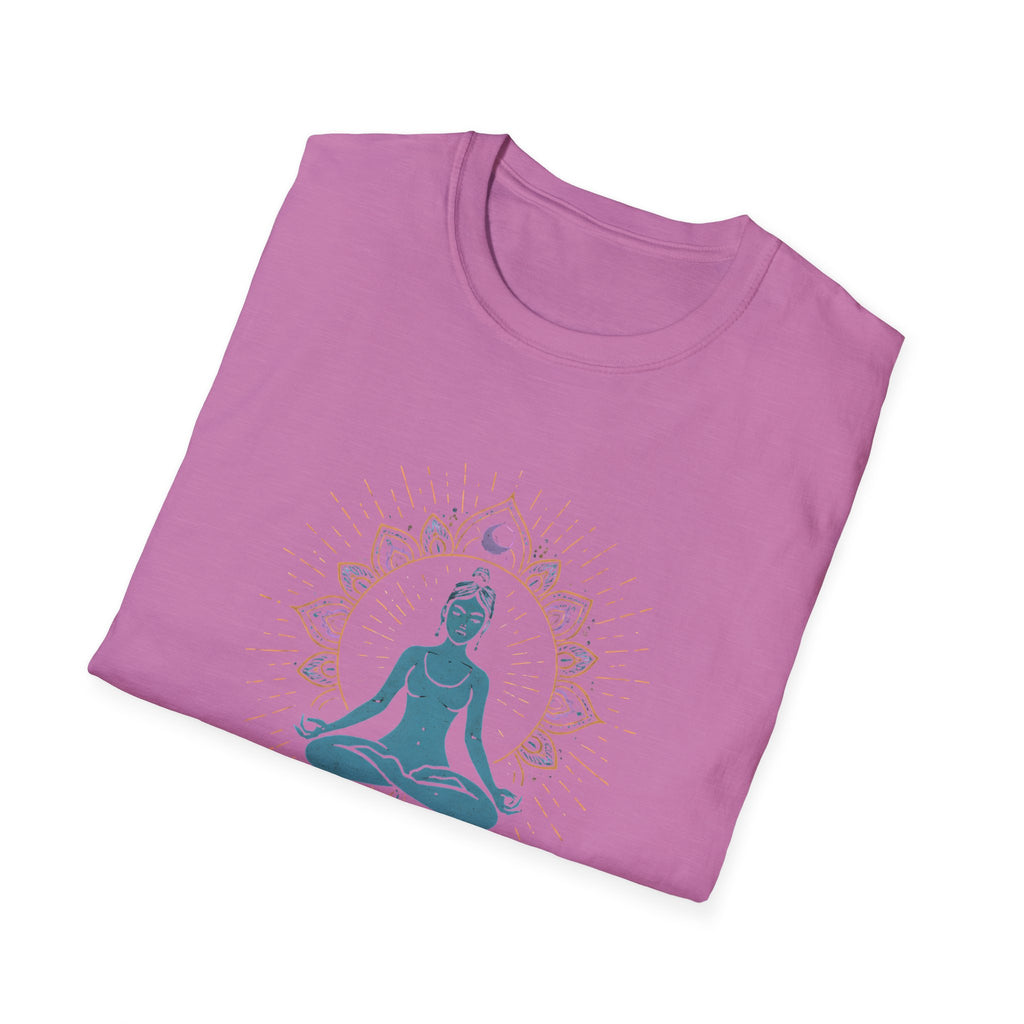 Blue Meditating Woman T-Shirt