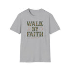 Walk By Faith Flower Pattern T-Shirt