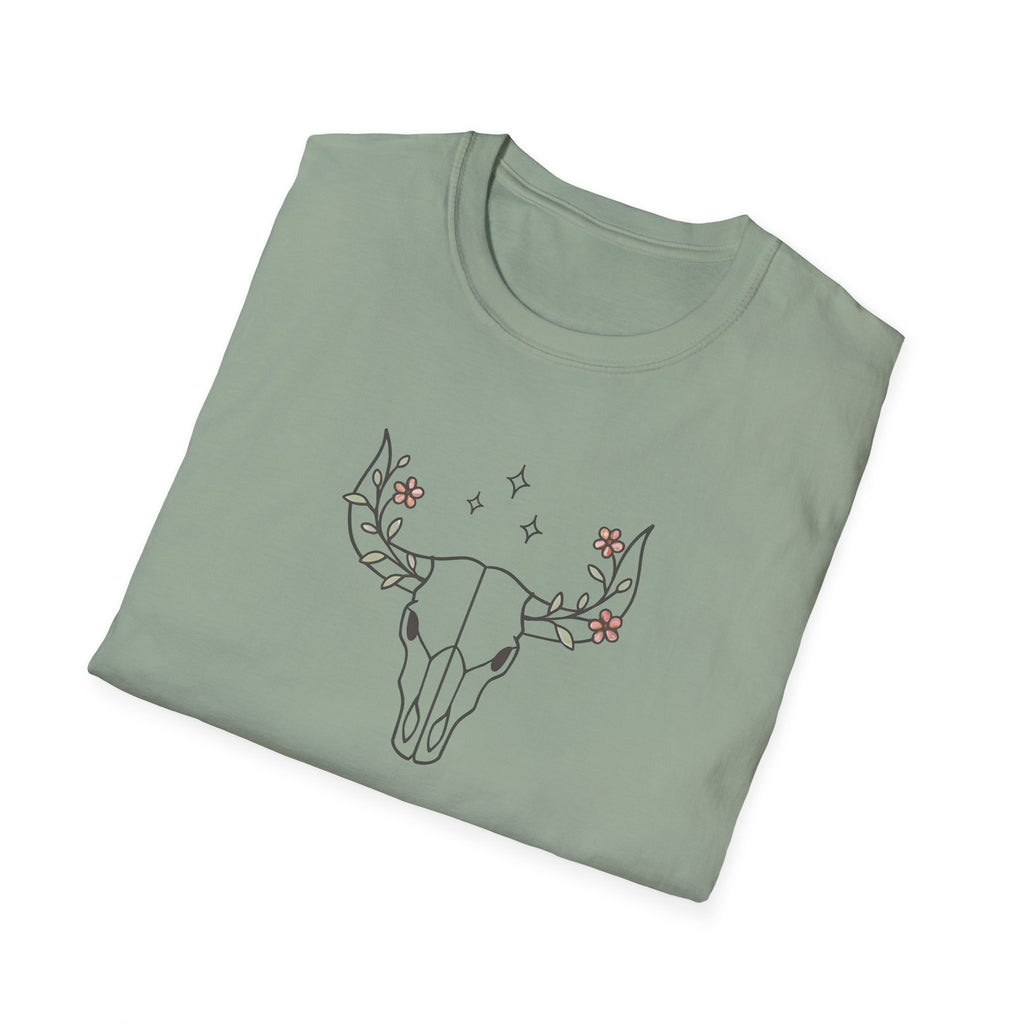 Floral deer skull T-Shirt