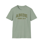 Abide John 15:4 Green Text T-Shirt
