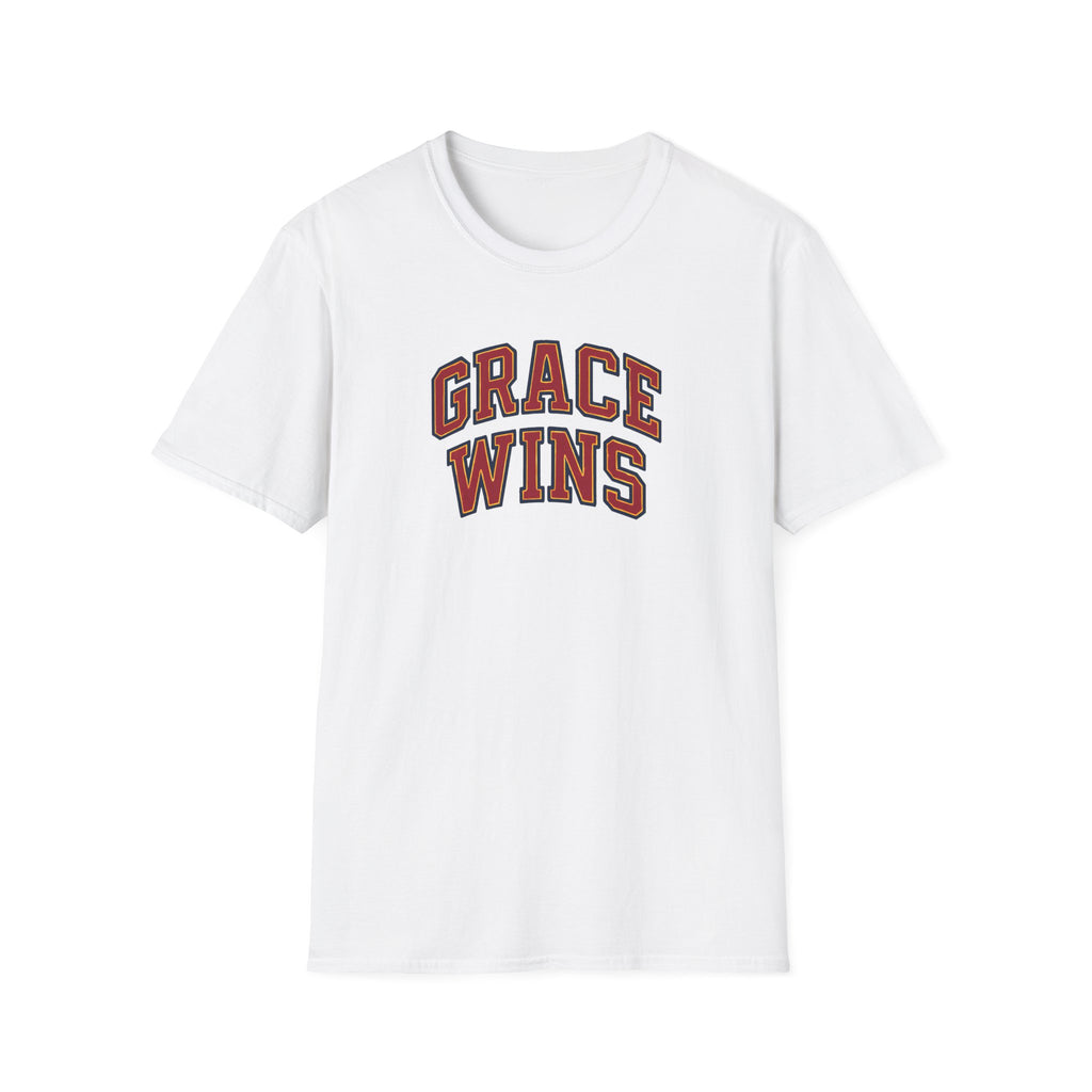 Grace Wins Bold Text T-Shirt