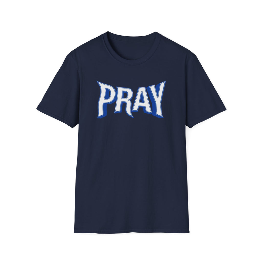 Pray Blue Text T-Shirt