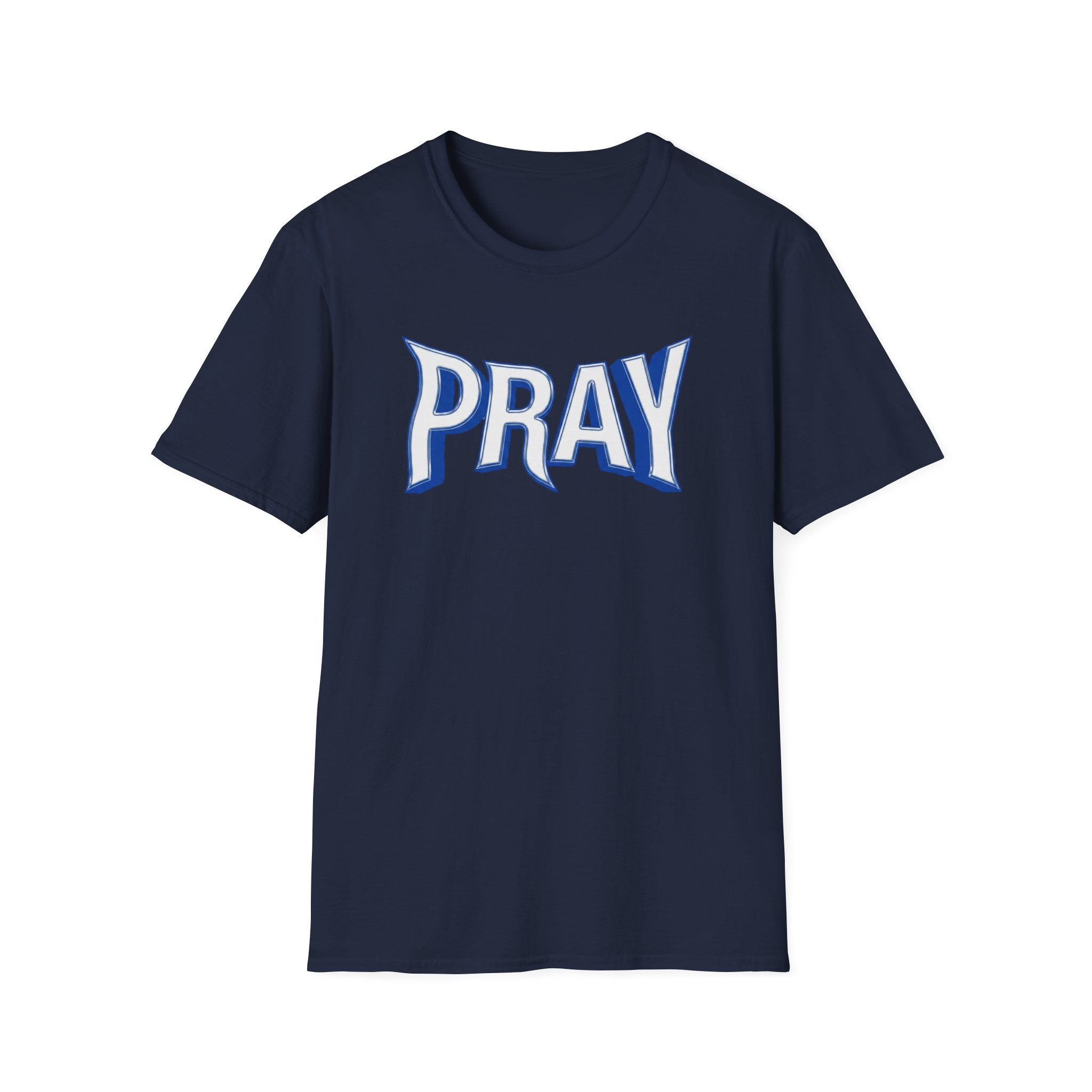 Pray Blue Text T-Shirt