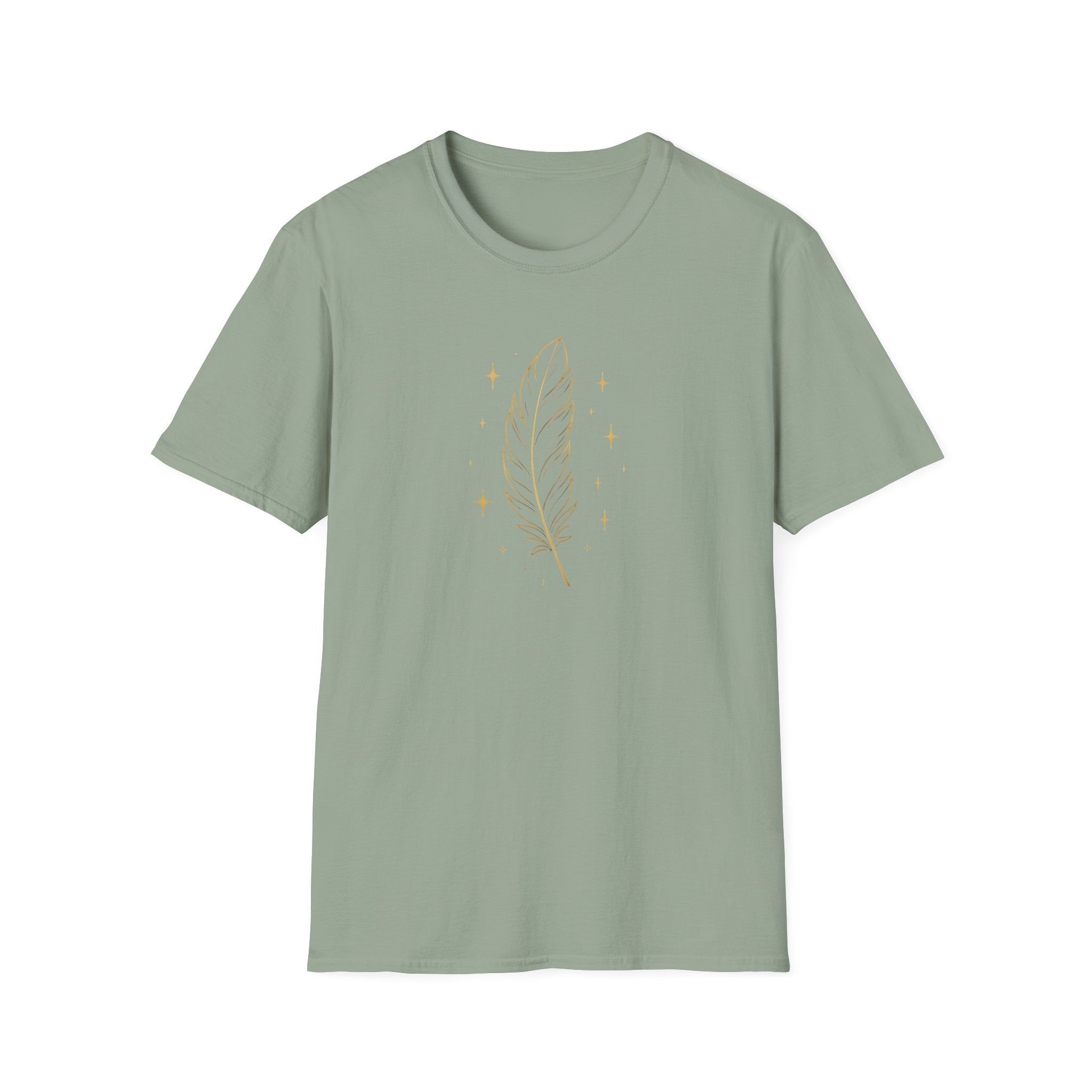 Shimmering Golden Feather T-Shirt