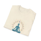 Blue Meditating Woman T-Shirt