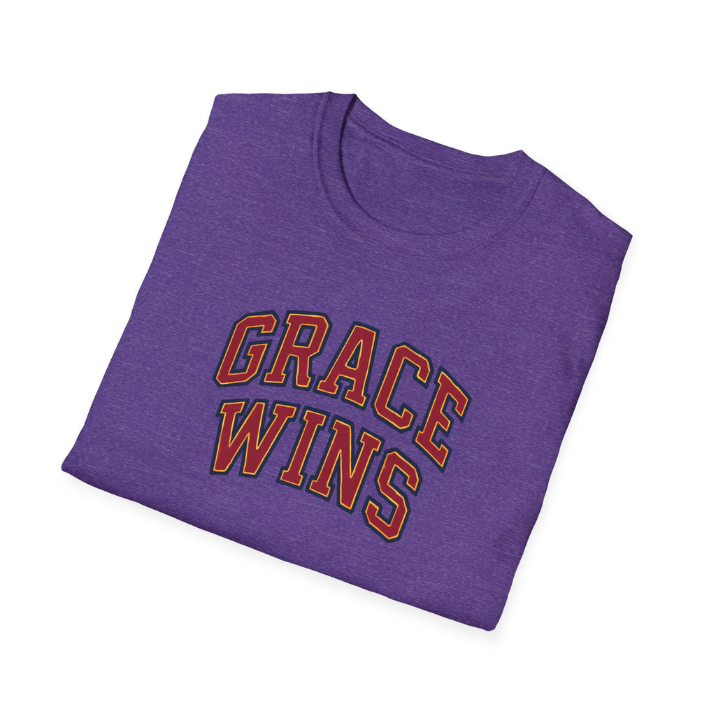 Grace Wins Bold Text T-Shirt