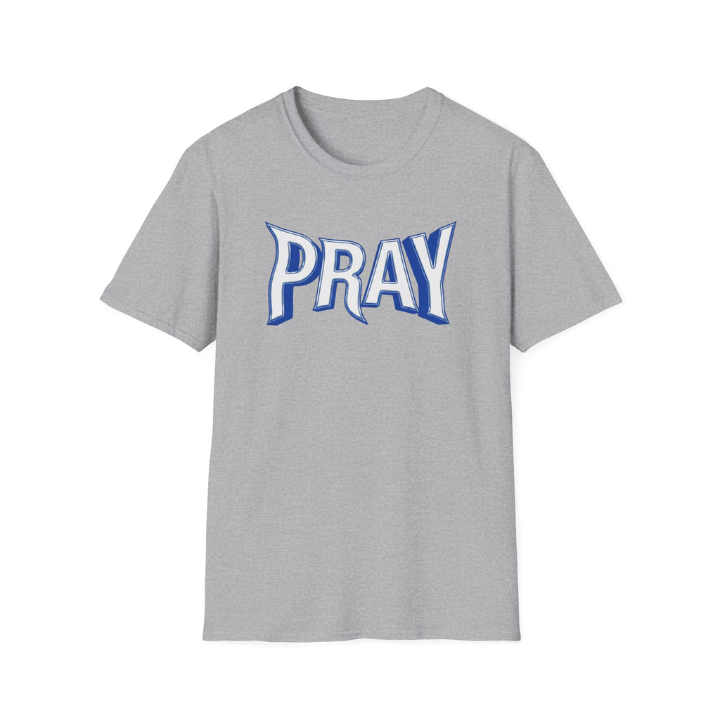 Pray Blue Text T-Shirt
