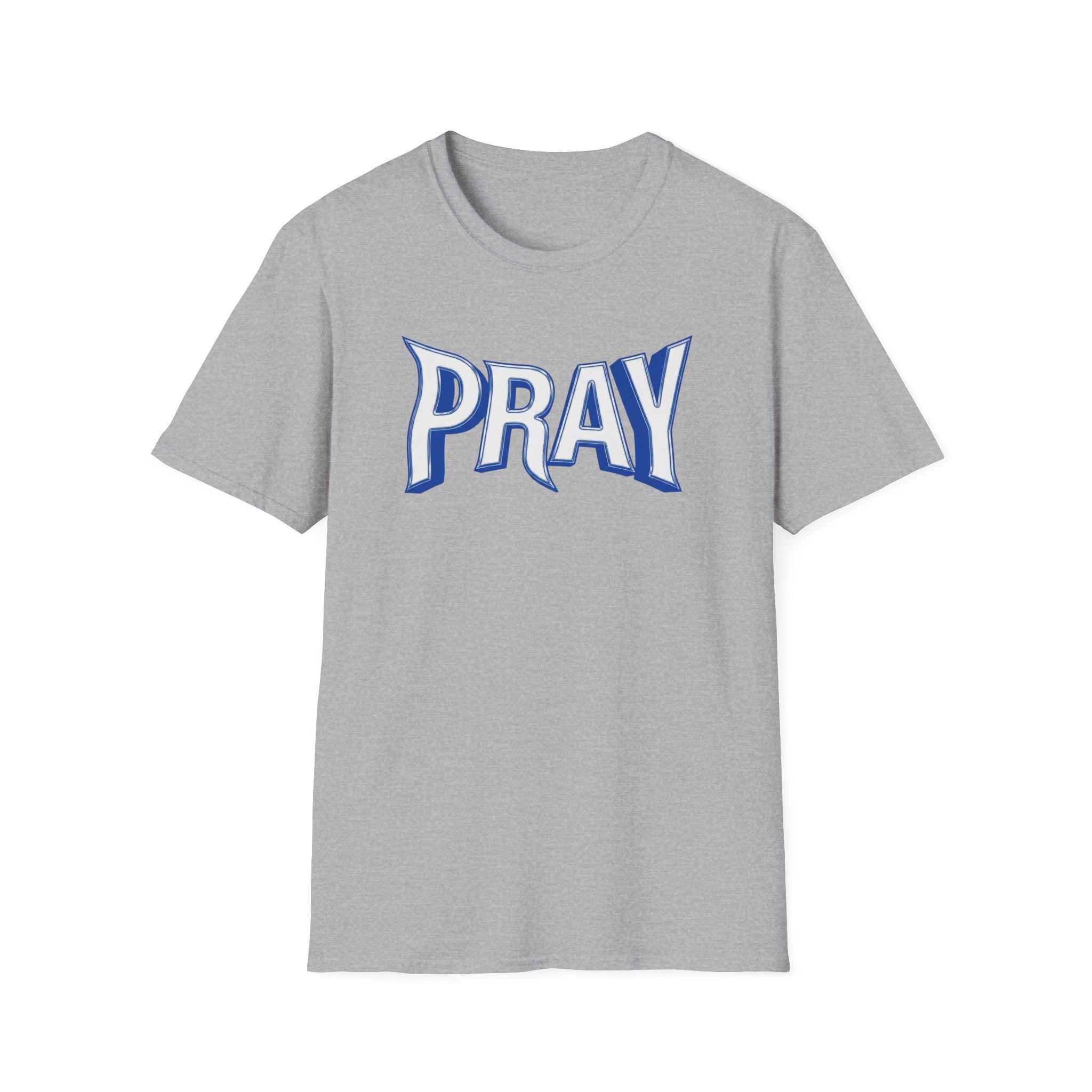 Pray Blue Text T-Shirt